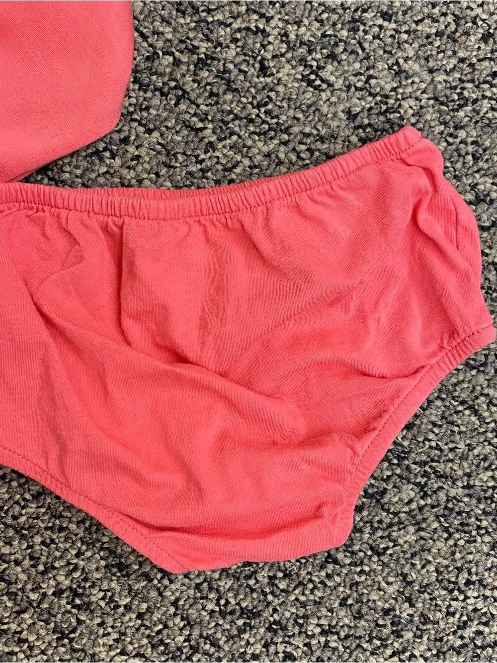 Ralph Lauren Coral Pink Ruffle Long Sleeve Dress Set with Belt Size 12 Months